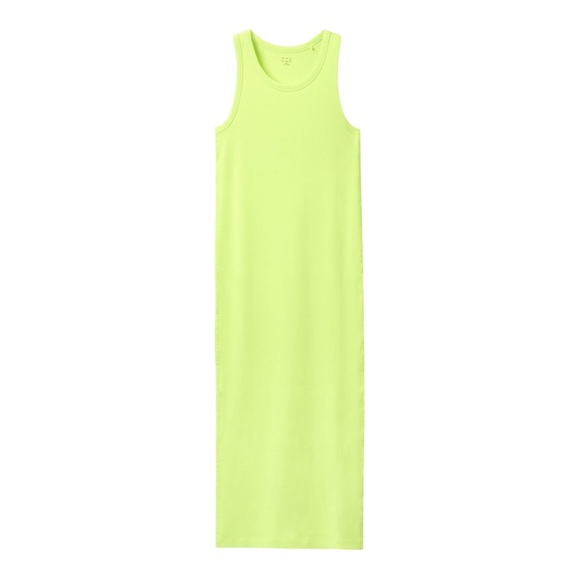 COS Yellow Green Ribbed Organic Cotton Tank Maxi Dress - S - Picture 5 of 15